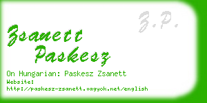 zsanett paskesz business card